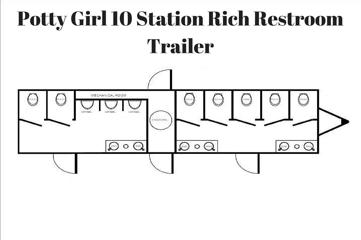 10 Station Rich Restroom Trailer Rental