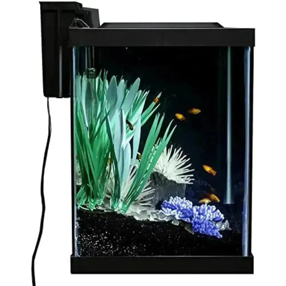 20 Gallon Fish Tank Kit with LED Lighting & Decor – Complete Aquarium Starter Kit