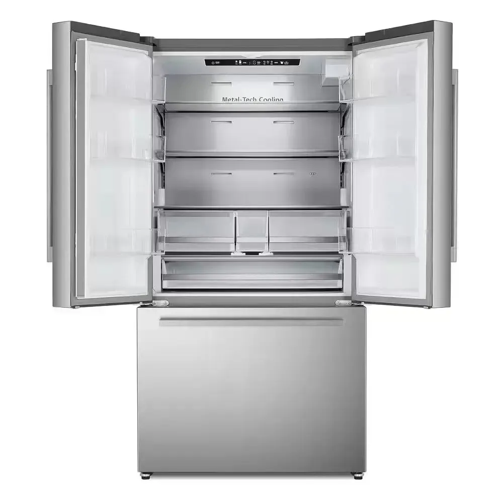 22.4 Cu. Ft. 3-Door French Door Refrigerator with Water Dispenser and Ice Maker in Stainless Steel, Counter Depth