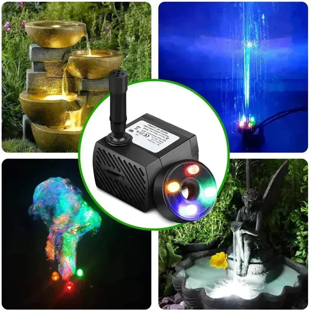 2W Submersible Aquarium Pump with LED