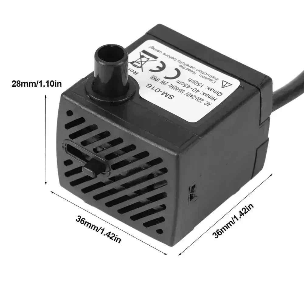 2W Submersible Aquarium Pump with LED
