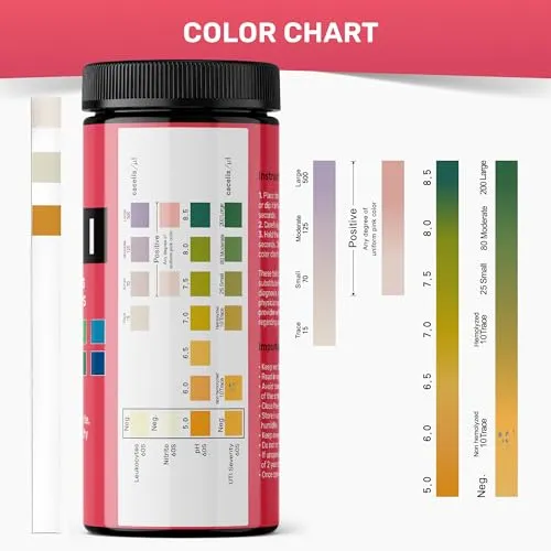 4-in-1 UTI Test Strips - 100ct Urine Test Strips, Quick and Easy, Accurate Home UTI Test for Women & Men, Results in 60 Seconds, Urinalysis Test Strips Full Panel, Home UTI Test Strips by JNW Direct