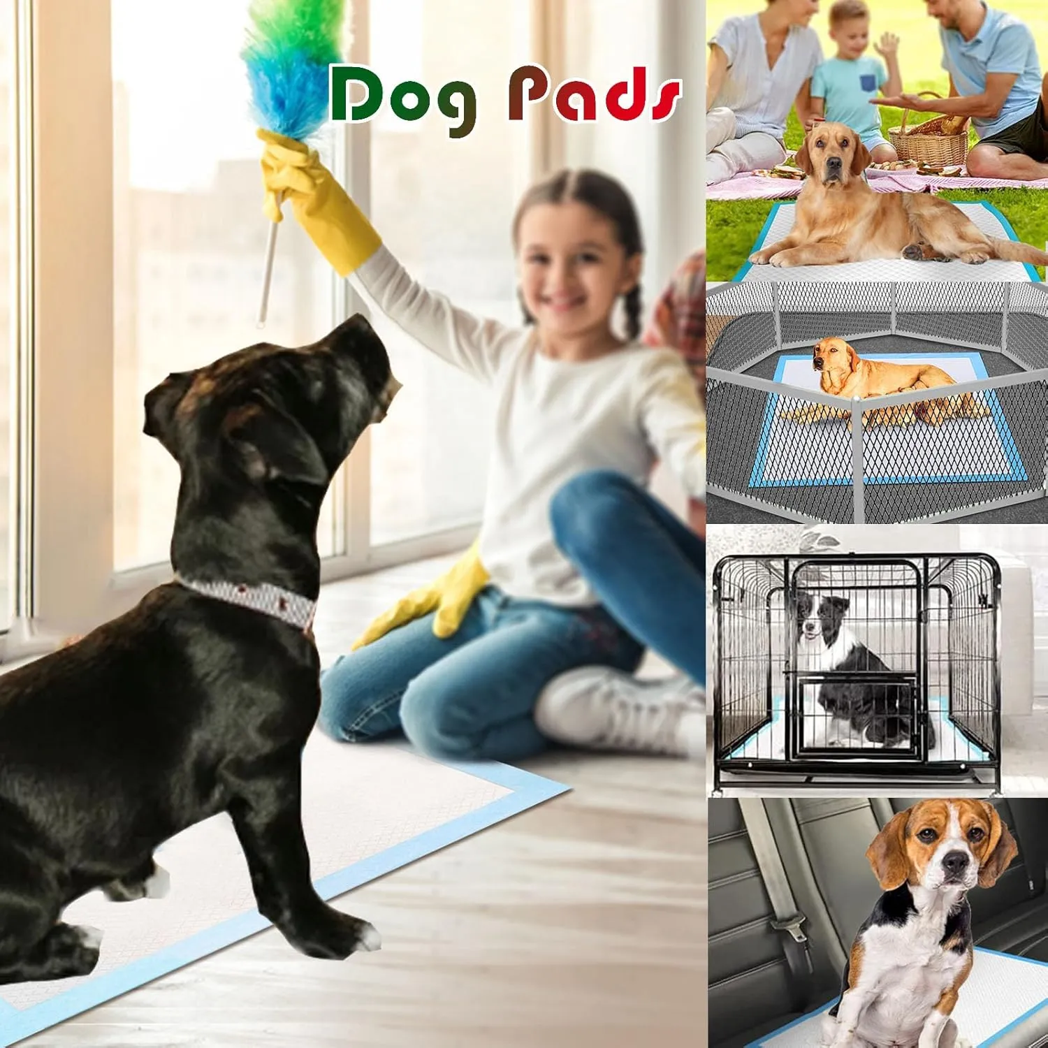 40 Count Dog Pee Pads Extra Large,36"x36"Pee Pads for Dogs Absorbent & Leak-Proof,Disposable Pet Training and Puppy Pads for Cats Dogs Rabbit