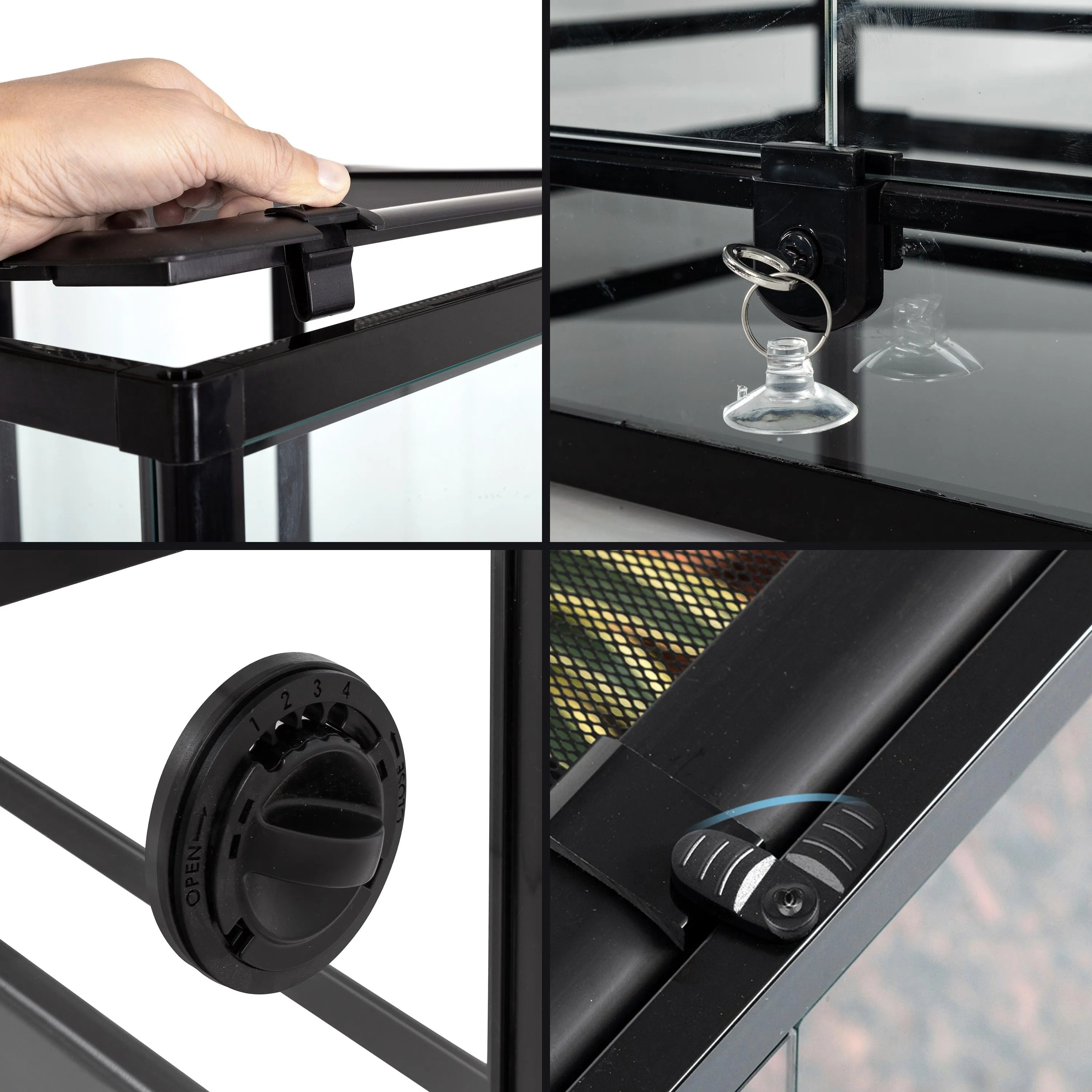48 gallons 48″*18″*13″ long reptile terrarium with front safe glass sliding doors RK0221