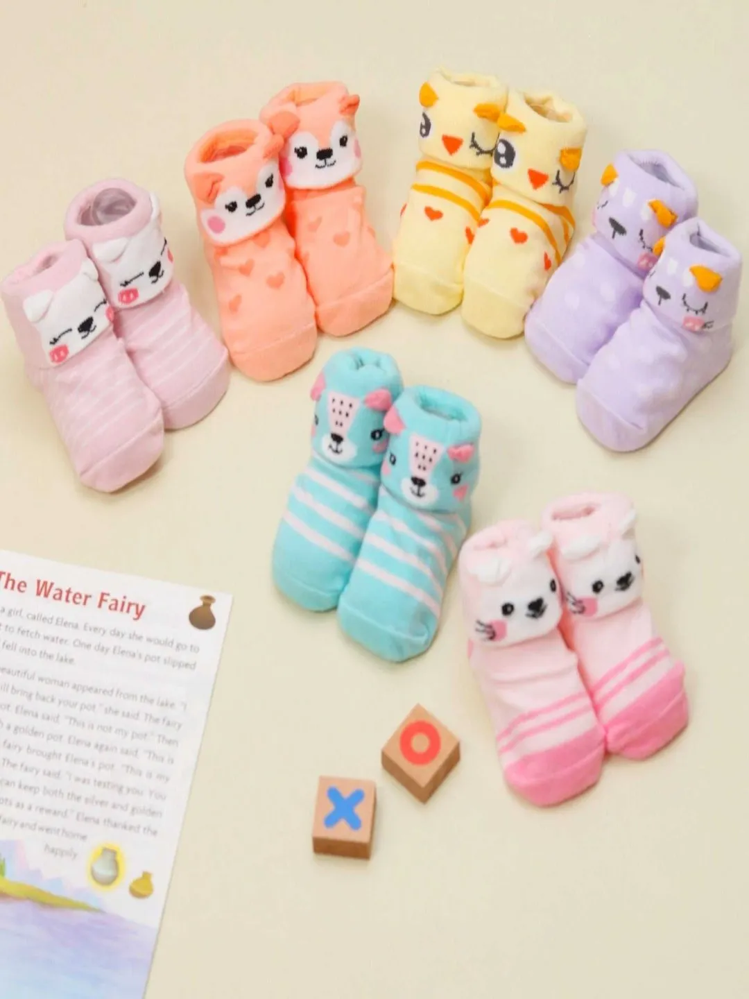 Adorable Animal Print Anti-Skid Socks Set for Baby Girls