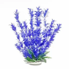 Aquatop Bacopa-like Blue & White Aquarium Plant w/ Weighted Base
