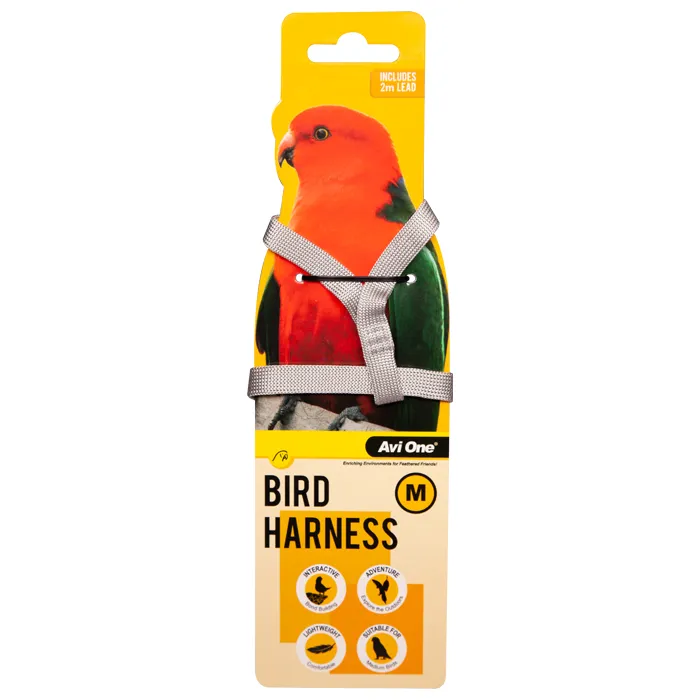 Avi One Bird Harness with Lead