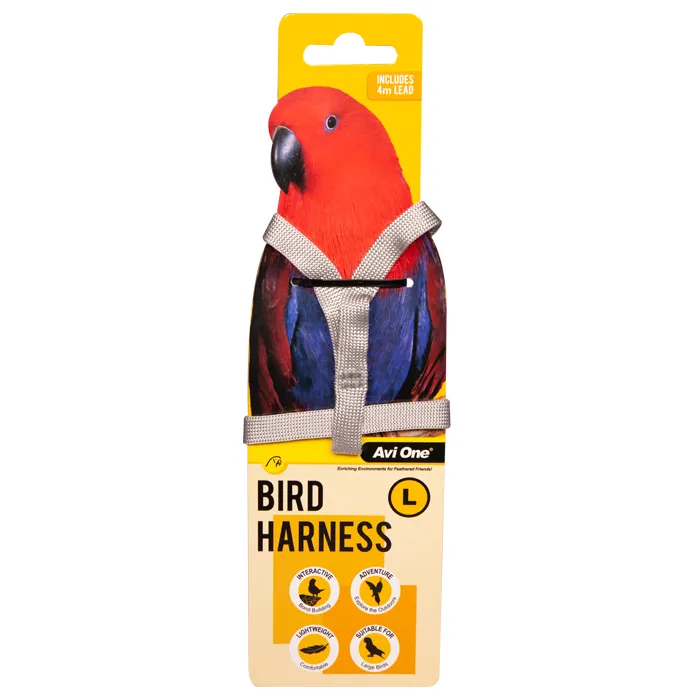 Avi One Bird Harness with Lead