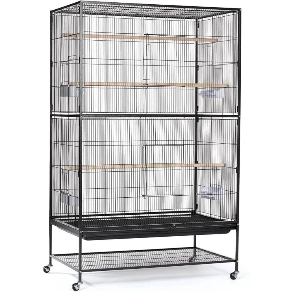 Black Extra Large Bird Cage on Wheels