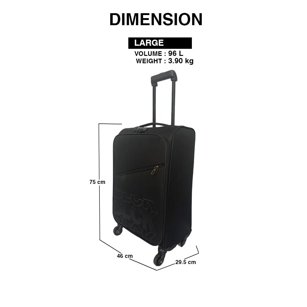 BLCK Square Trolley Luggage Bags Large Suitcase for Travelling - Black
