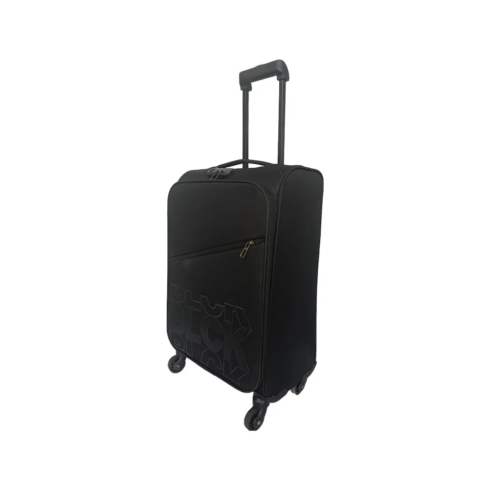 BLCK Square Trolley Luggage Bags Medium Suitcase for Travelling- Black