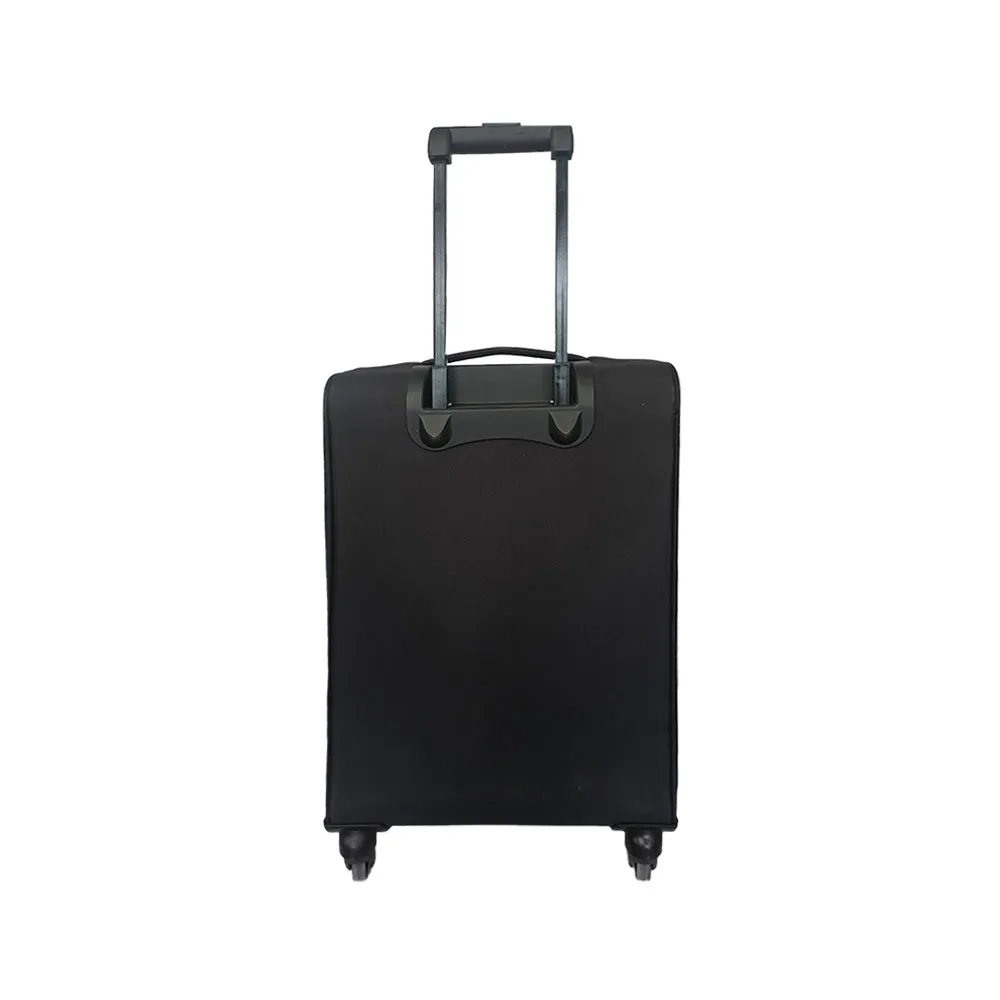 BLCK Square Trolley Luggage Bags Medium Suitcase for Travelling- Black