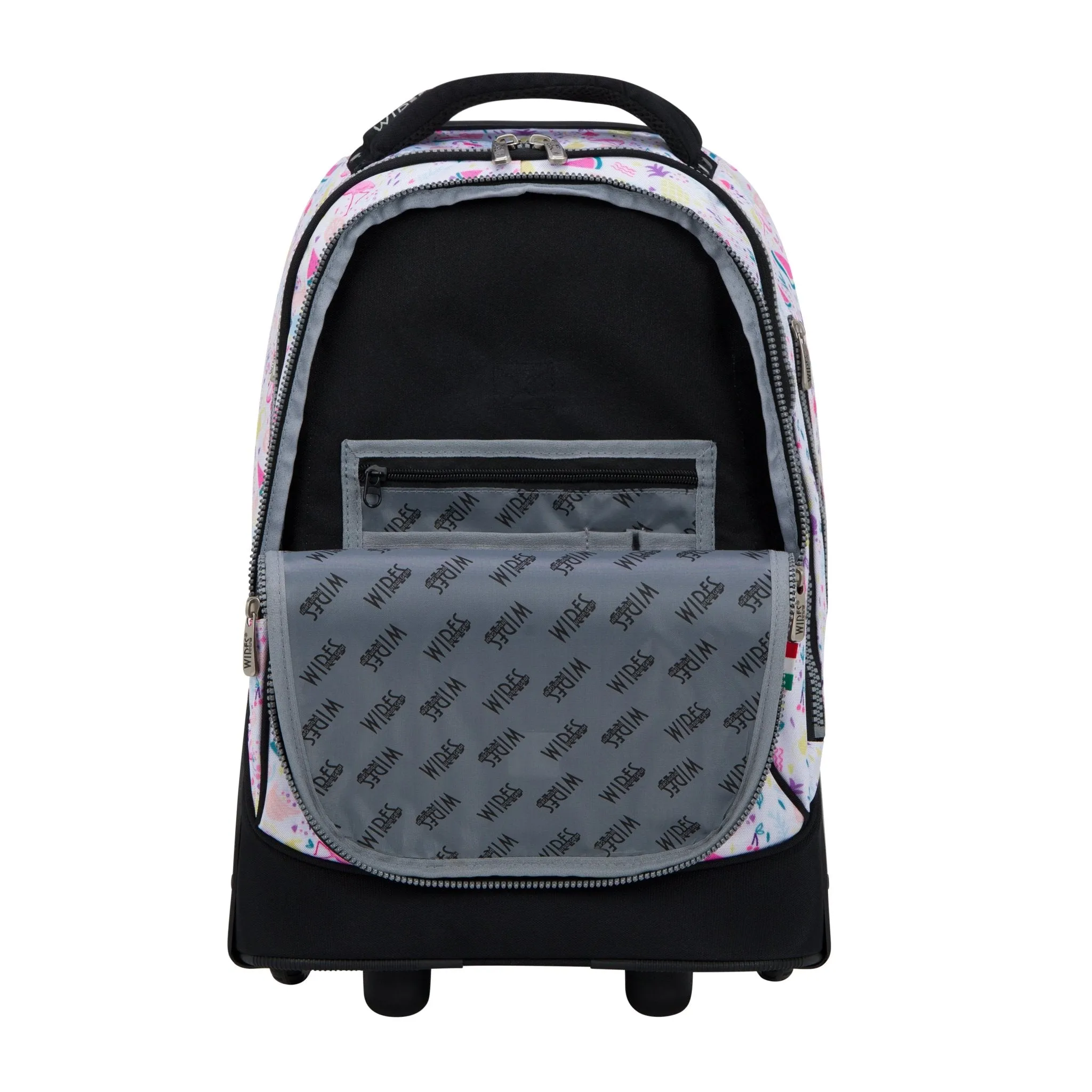 Bright Tropical Big Wheel School Bag Trolley Set of 3 (Lunch Bag & Pencil Case)