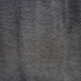 Charcoal Gray Rabbit Soft Plush Short Pile Faux Fur Fabric