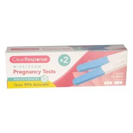Clear Response Midstream Pregnancy Test Kit 2pk
