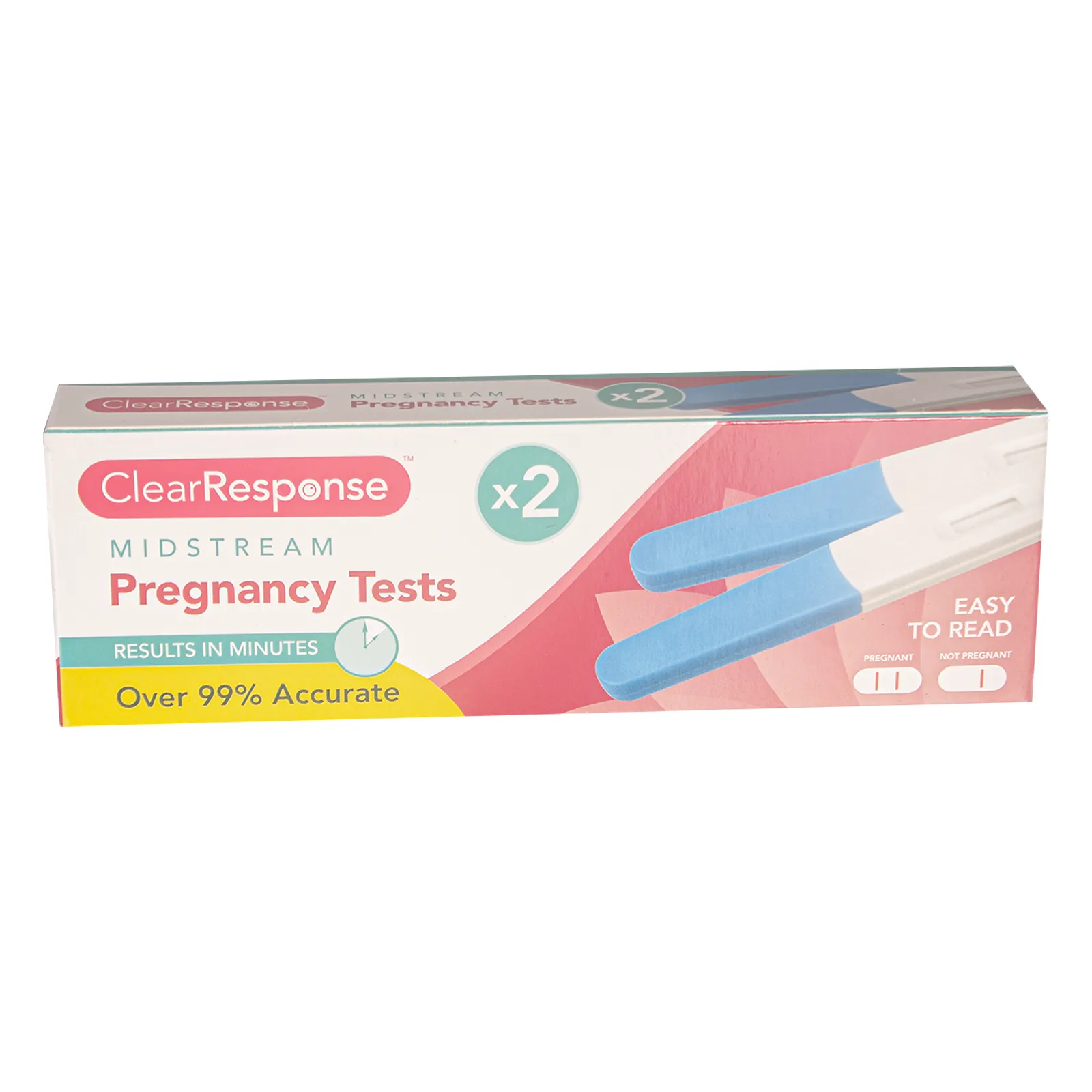 Clear Response Midstream Pregnancy Test Kit 2pk