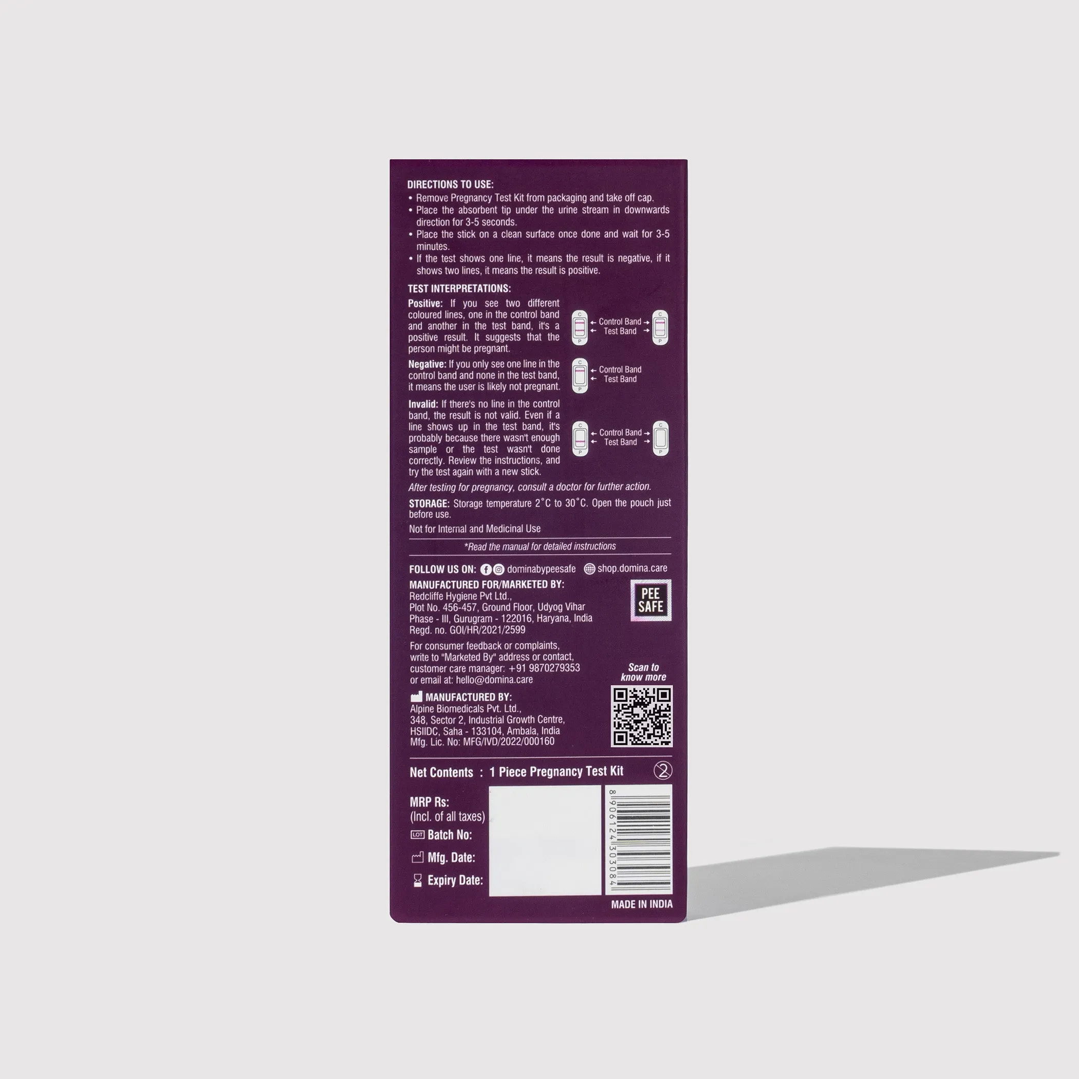 Domina Midstream Pregnancy Test Kit 1N
