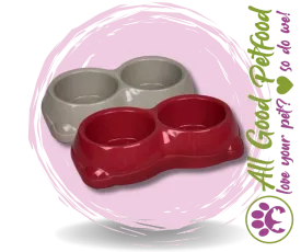 Double non slip plastic bowl