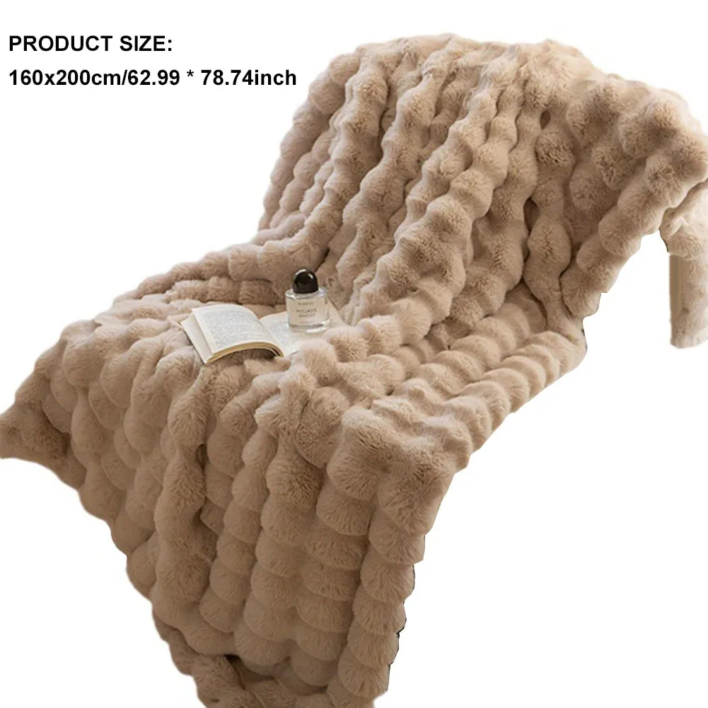 Double-Sided Rabbit Fleece Blanket