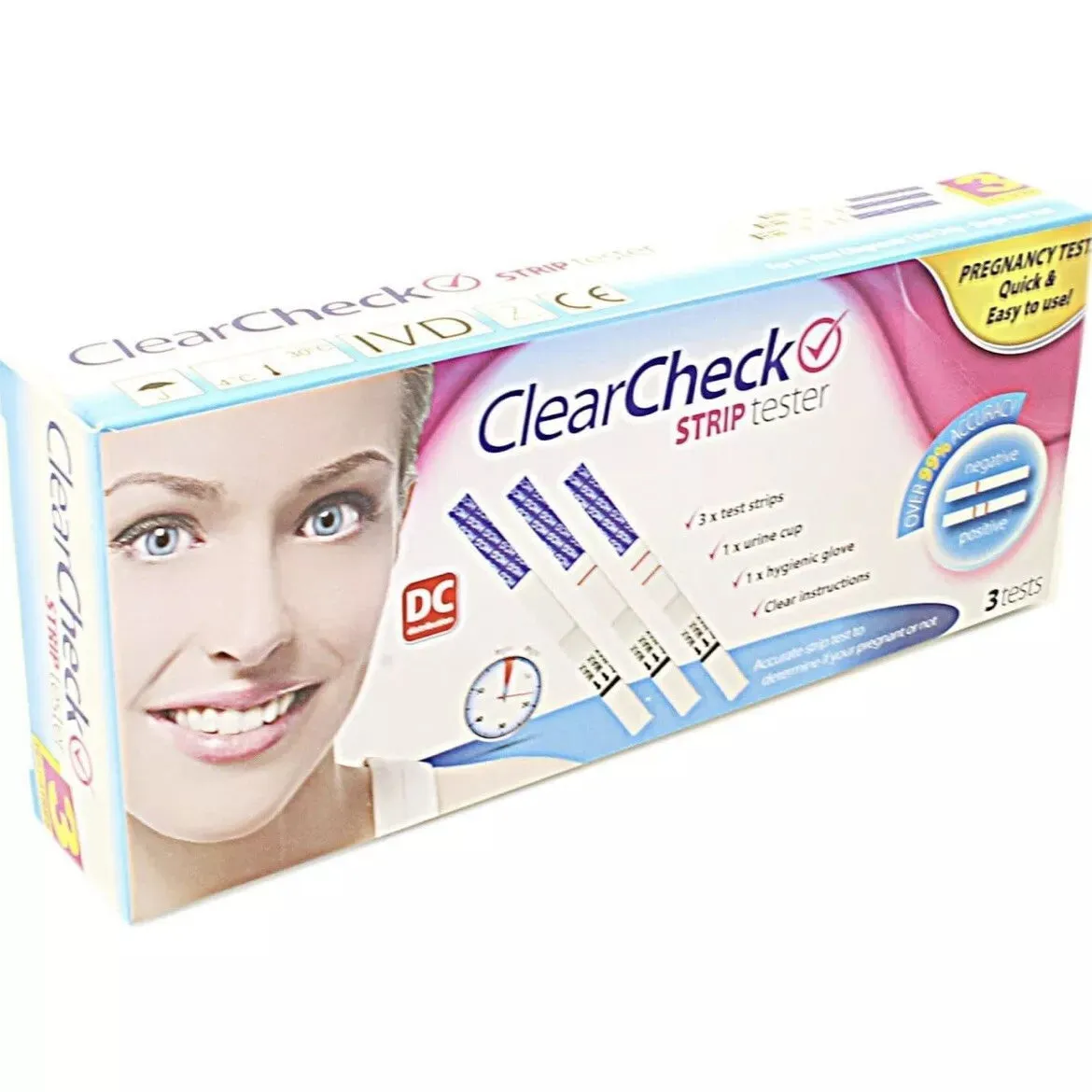 Early Pregnancy Check Test Strips (3-Tests) – 99% Accurate & Easy to Use