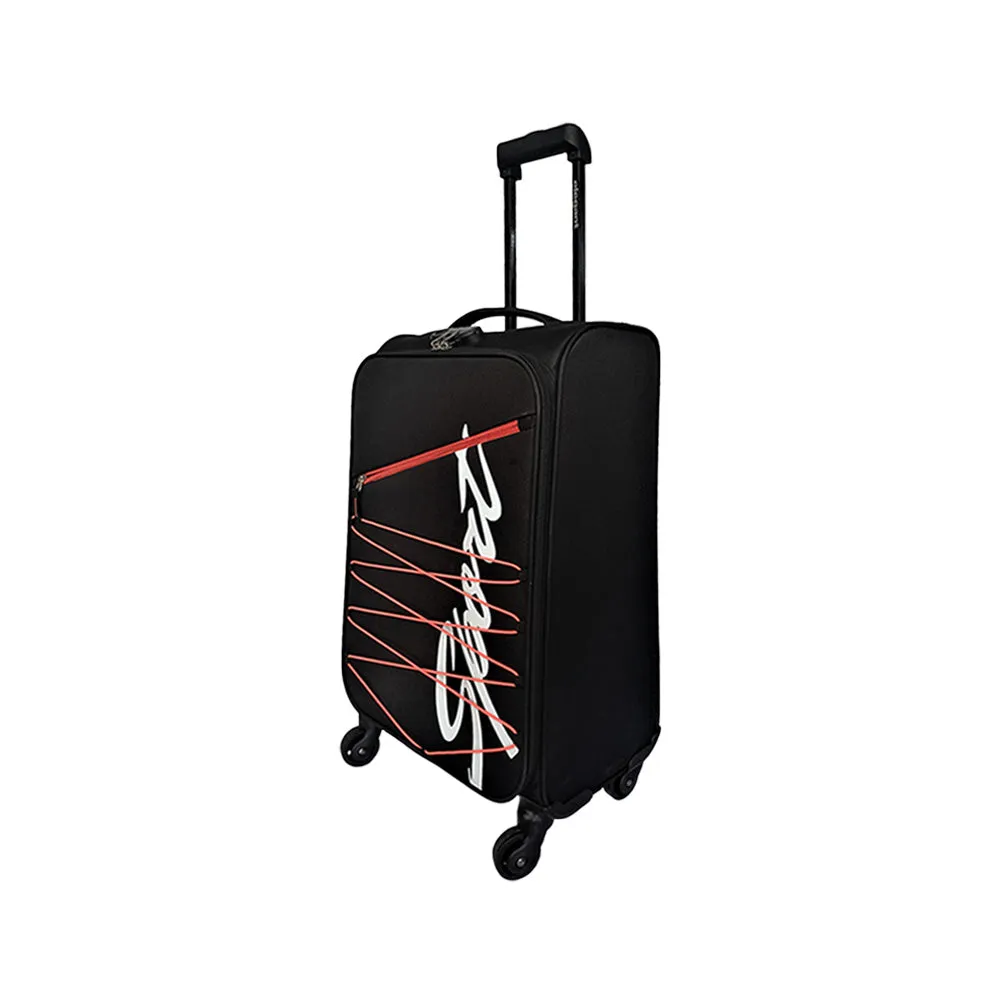 Elegant Sport Square Trolley Bag Large Suitcase for Travelling -Black and Orange