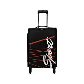 Elegant Sport Square Trolley Bag Large Suitcase for Travelling -Black and Orange