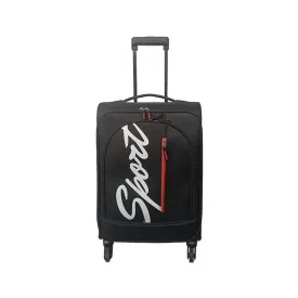Elegant Sport Vertical Trolley Bag Small Suitcase for Travelling-Black and Orange