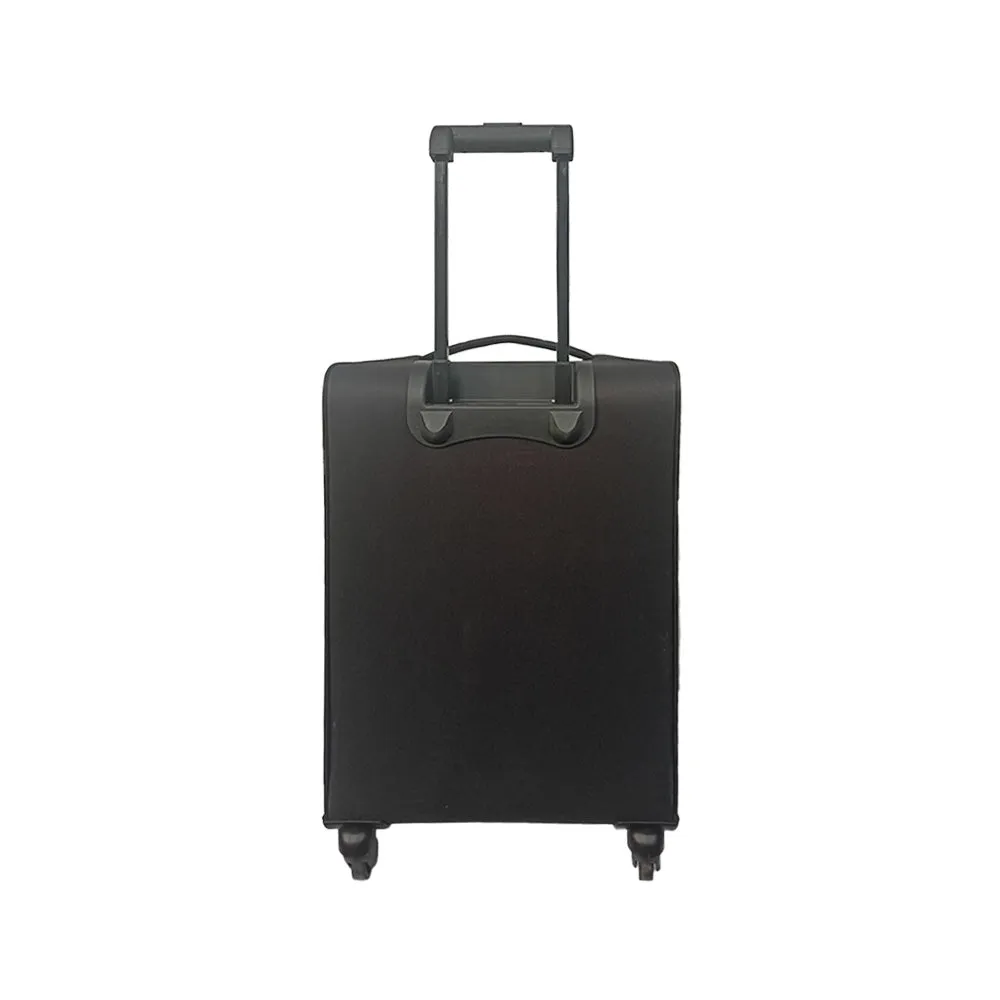 Elegant Sport Vertical Trolley Bag Small Suitcase for Travelling-Black and Orange