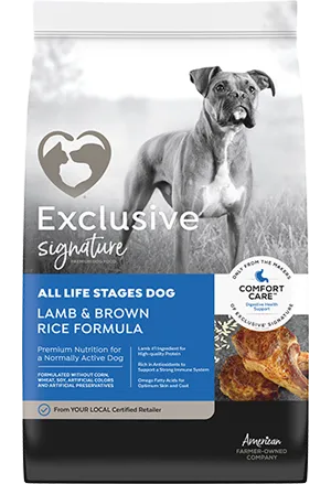Exclusive® Signature® All Life Stages Lamb & Brown Rice Formula Dog Food