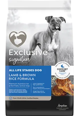 Exclusive® Signature® All Life Stages Lamb & Brown Rice Formula Dog Food