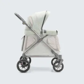 Familidoo Q1 Multi-Use Kids Wagon Stroller  Foldable, Lightweight & All-Terrain for Kids & Pets  5-Point Safety Harness, Rain Cover & Compact Travel Design  Supports Up to 132 lbs (Sage Green)