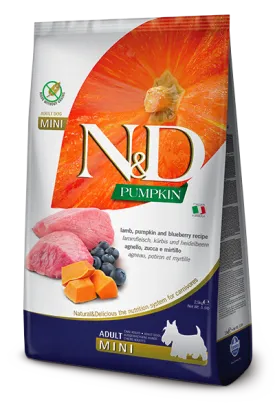 Farmina N&D Pumpkin Formula Mini Lamb & Blueberry Adult Dog Food