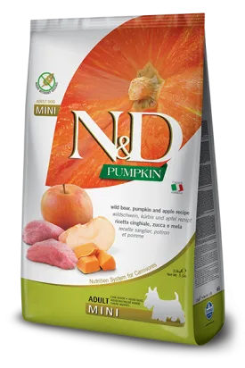 Farmina N&D Pumpkin Formula Mini Wild Boar, Pumpkin & Apple Adult Dog Food