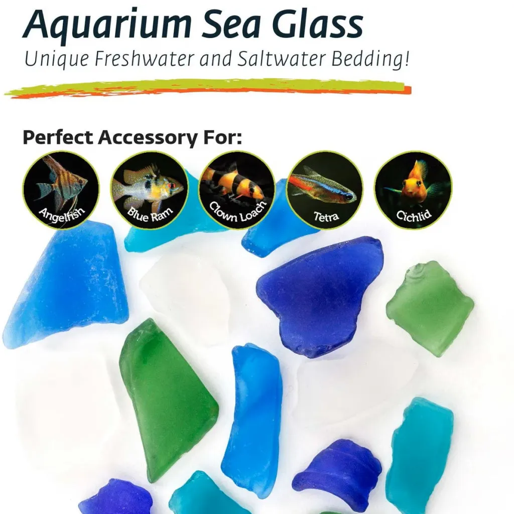 Galapagos Aquarium Sea Glass For Reptiles - 4 lb bag