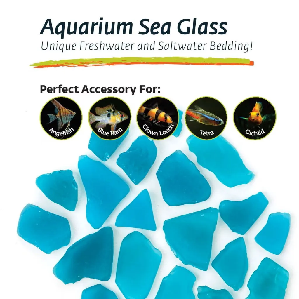 Galapagos Aquarium Sea Glass For Reptiles - 4 lb bag