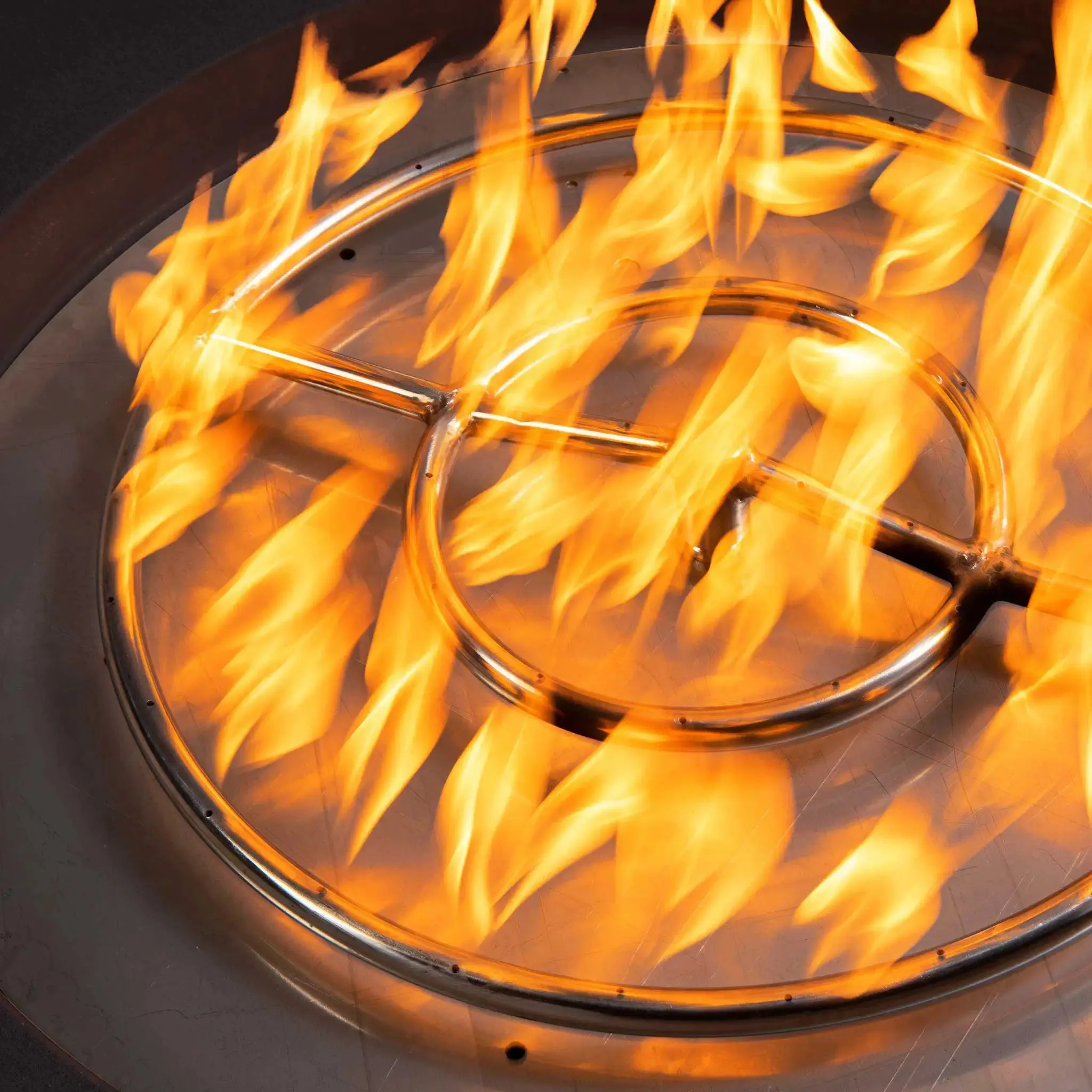 Gravity 45" W Brown Square Concrete CSA Electronic Ignition High/Low Natural Gas Fire Pit - SD-FP-GRAV-454516-BRN-ELECCSAHL-NG by Starfire Designs