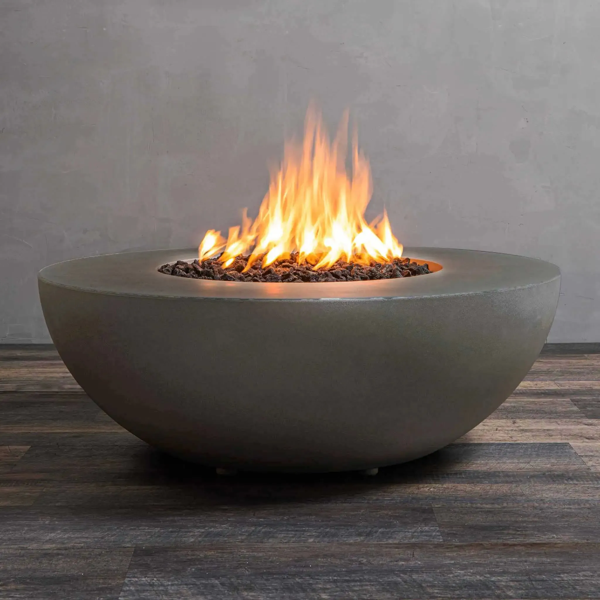 Gravity 45" W Brown Square Concrete CSA Electronic Ignition High/Low Natural Gas Fire Pit - SD-FP-GRAV-454516-BRN-ELECCSAHL-NG by Starfire Designs