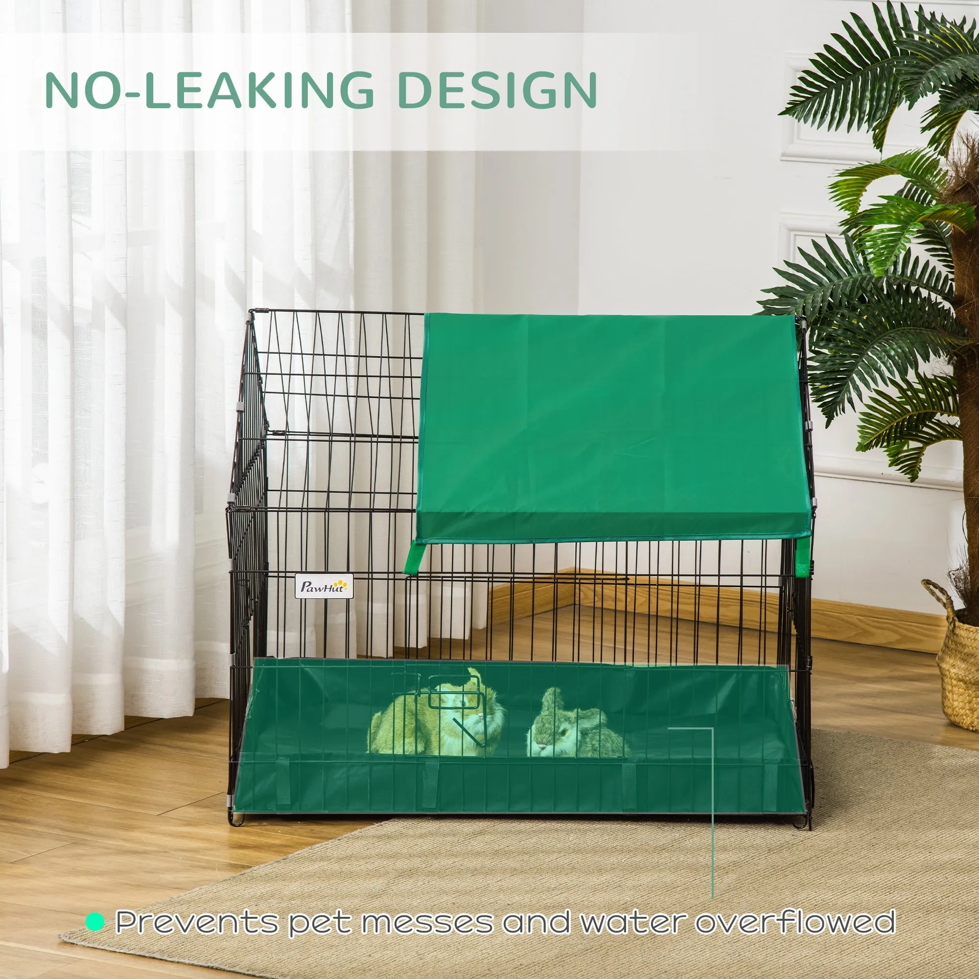 Guinea Pig Cage Small Animal Habitat Rabbit HouseWith No Leaking Bottom Safety Locking System Top Roof