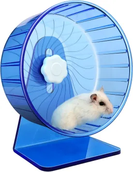 Hamster Wheel,Silent Wheel,Super Silent Hamster Exercise Wheels,Silent Hamster Wheel,Adjustable Stand Hamsters Exercise Wheels,Quiet Rat Wheel ( 5.5 inch, Blue)