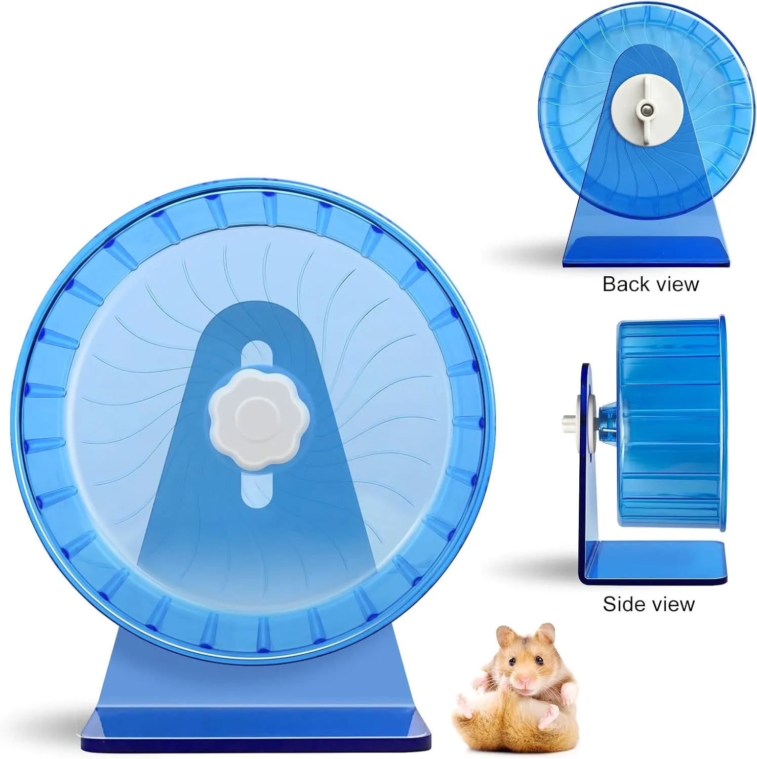 Hamster Wheel,Silent Wheel,Super Silent Hamster Exercise Wheels,Silent Hamster Wheel,Adjustable Stand Hamsters Exercise Wheels,Quiet Rat Wheel ( 5.5 inch, Blue)