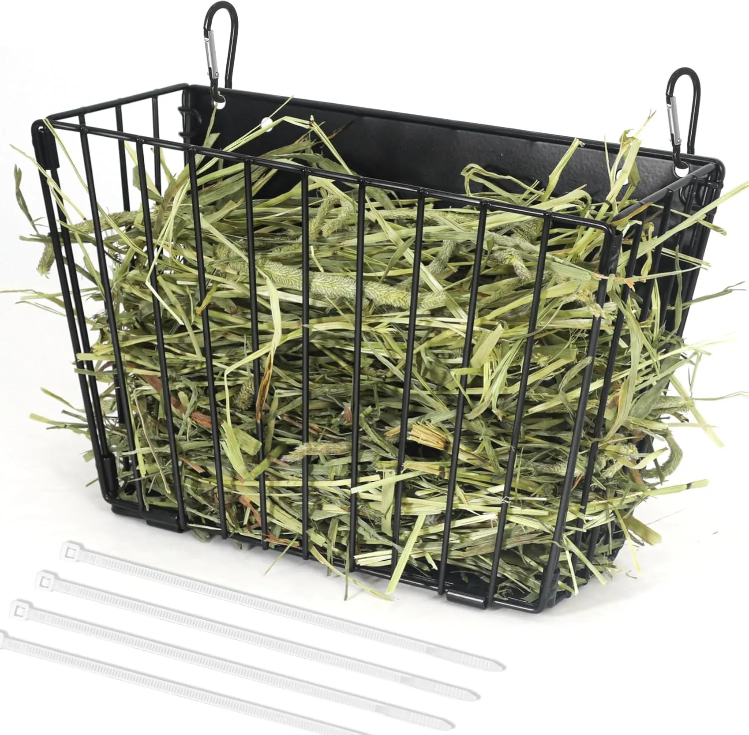 Harhana Rabbit Hay Feeder - Guinea Pig Hay Feeder - X-Large Metal Frame Bunny Hay Feeder, 9.7x4.7x6.6 inch Guinea Pig Hay Holder for Bunny, Guinea Pigs, Chinchillas, Small Animals (1 Pack)