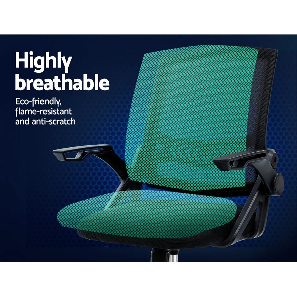 Mesh Drafting Office Chair, Adjustable Footrest, Black - Artiss