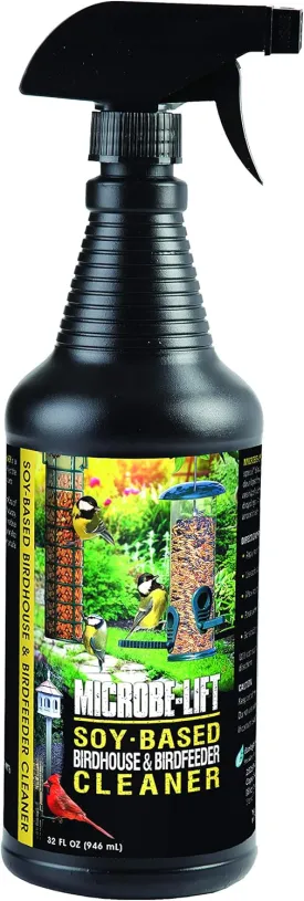 MICROBE-LIFT Soy Based Birdhouse and Birdfeed Cleaner and Deodorizer Spray, OK for Birds, 32 Oz.