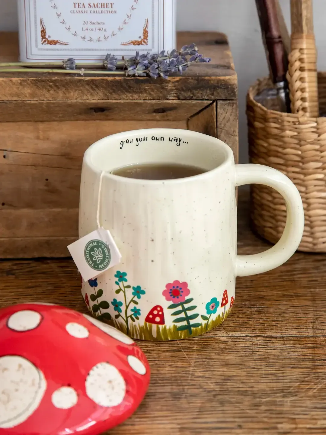 Mushroom Mug with Lid - Grow Own Way