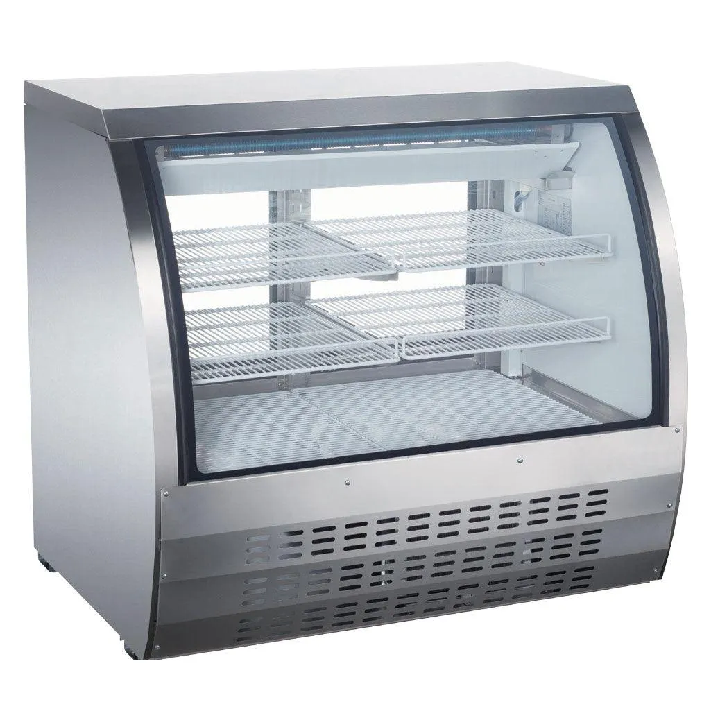 Nella 47” Stainless Steel Refrigerated Display Case - 18 Cu. Ft. - 50079
