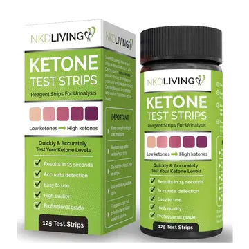 NKD Living Ketone Test Strips 120 Test Strips