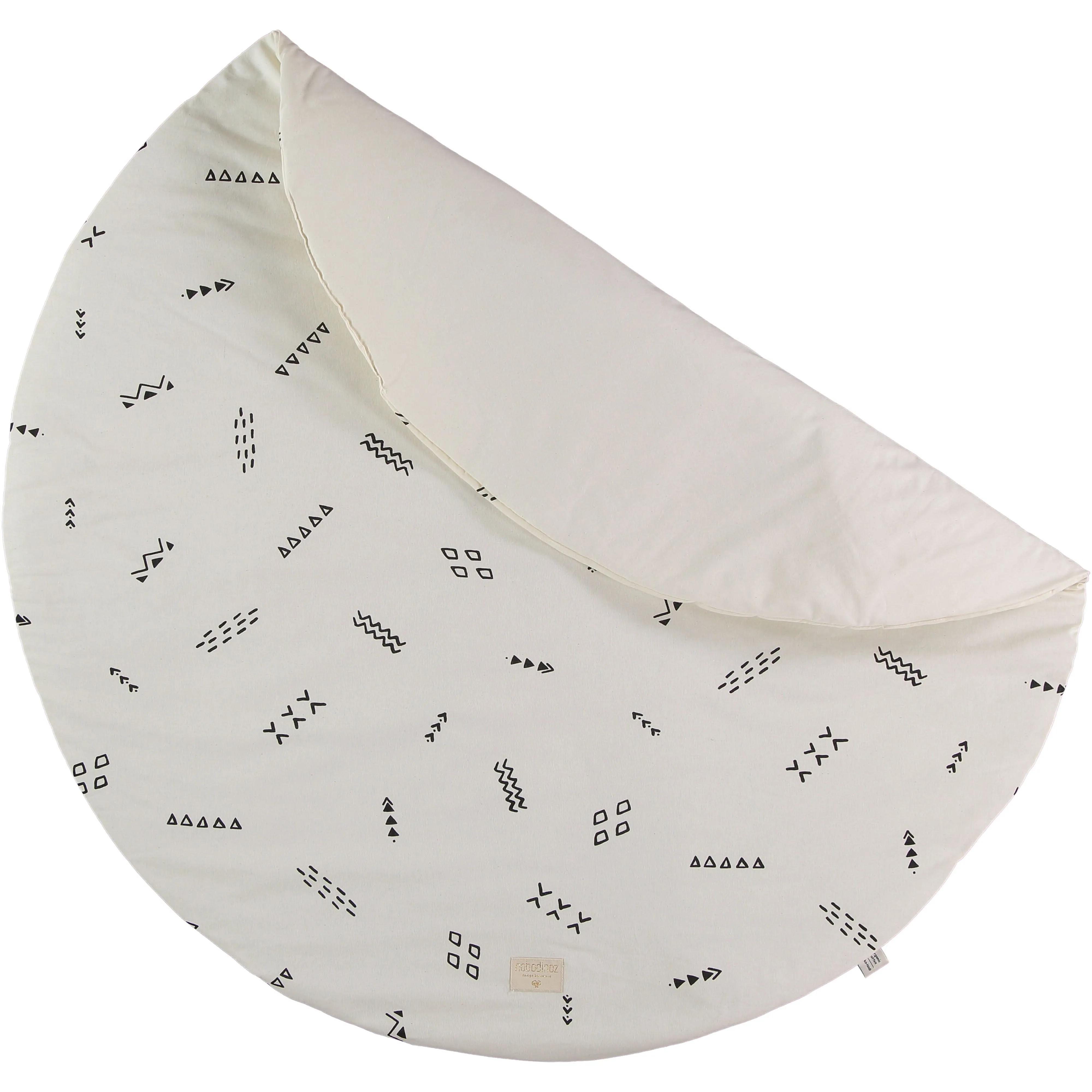 nobodinoz Playmat Small Full Moon Round Black Secrets/Natural