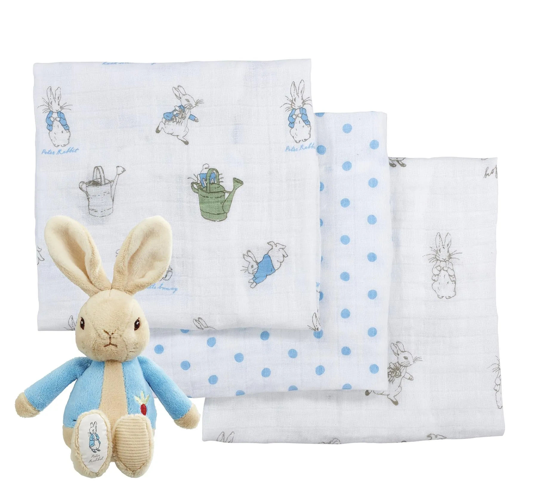 'Peter Rabbit' Soft Toy & Muslin Gift Set