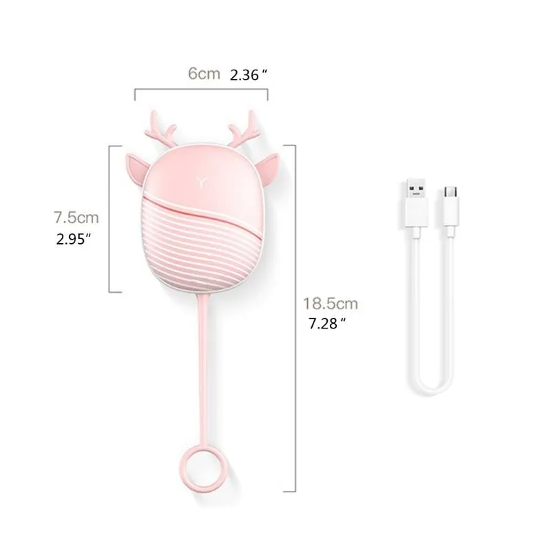 Pocket Mini Cartoon USB Rechargeable Hand Warmer Heating Pad With Lamp