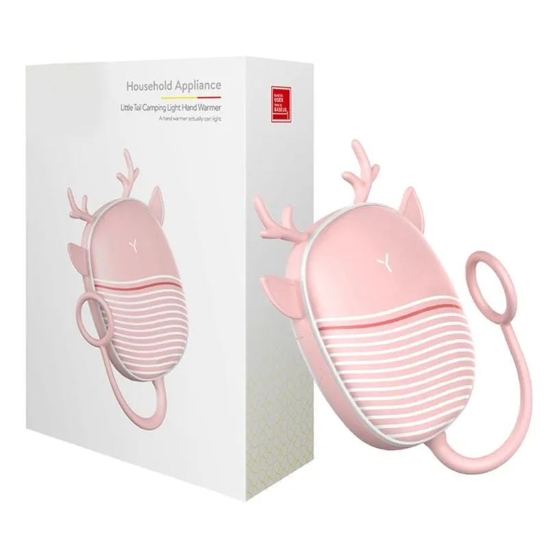 Pocket Mini Cartoon USB Rechargeable Hand Warmer Heating Pad With Lamp